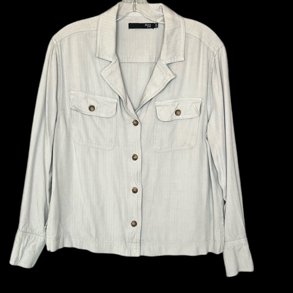 Max Jeans Utility Lagenlook Shacket in Beige!